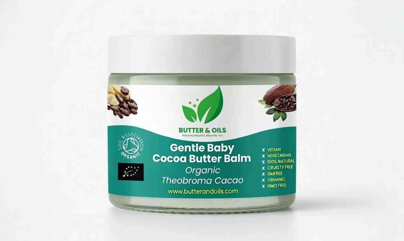 Raw Cocoa Butter Baby Balm – Gentle, Unscented for Sensitive & Eczema-Prone